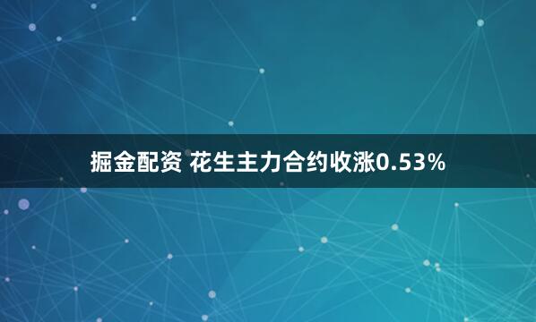 掘金配资 花生主力合约收涨0.53%